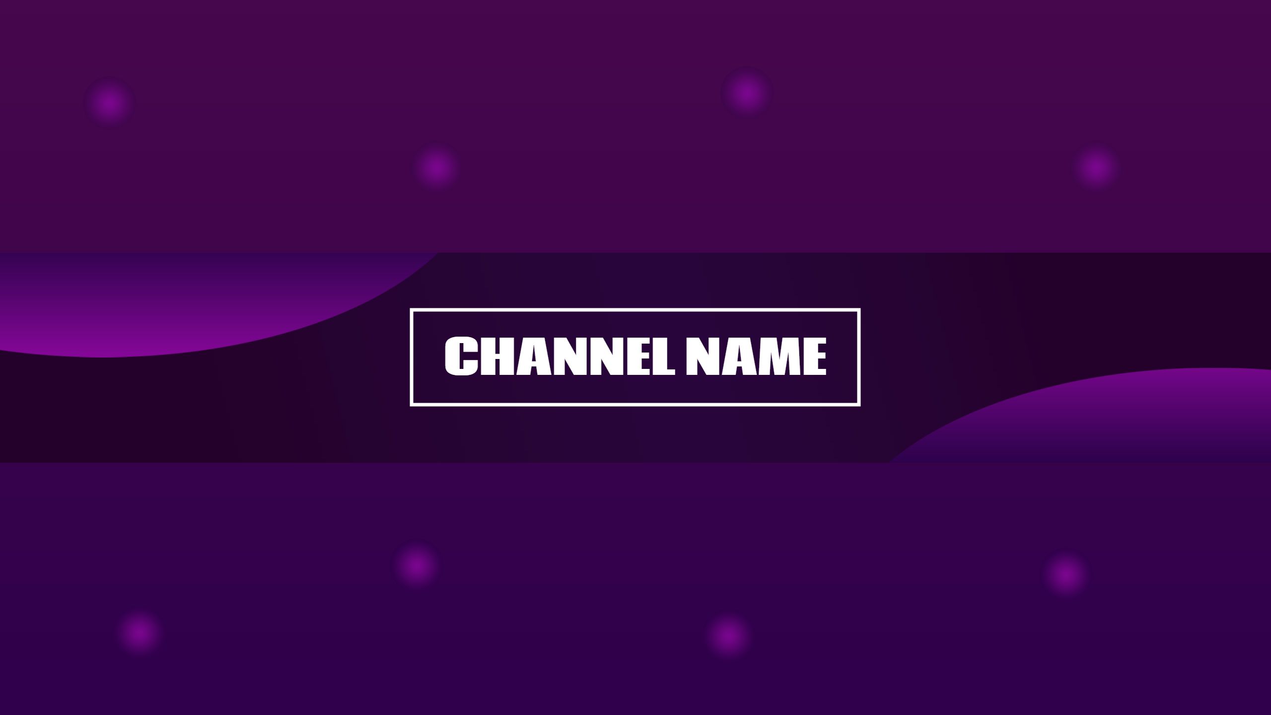 Dynamic Purple Waves Design for YouTube Channel Banner Template