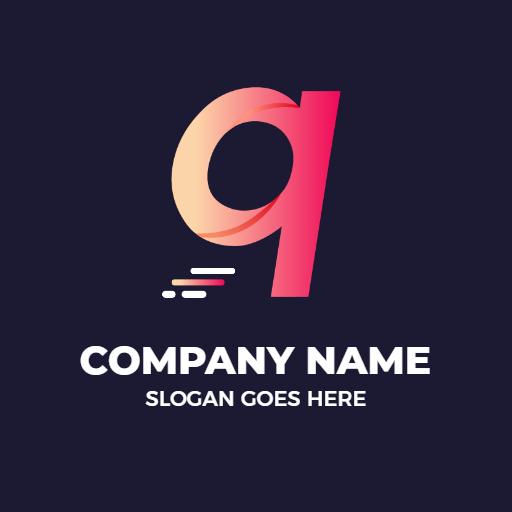 Dynamic Q Letter Design Utilizing Modern Gradient Colors Logo Template