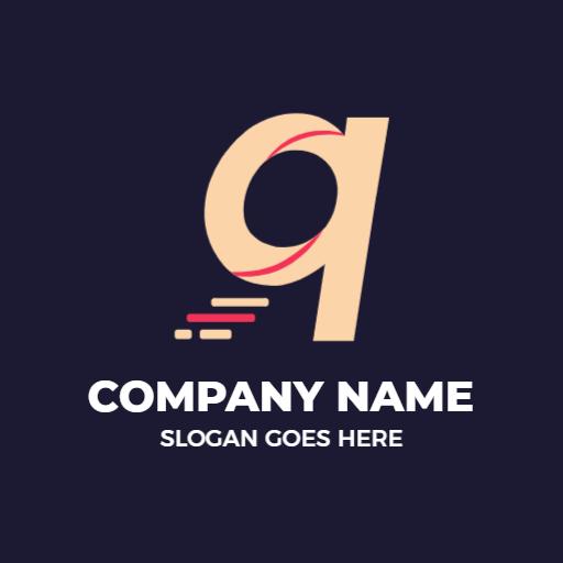 Dynamic Q Letter Design with Stylish Motion Elements Logo Template