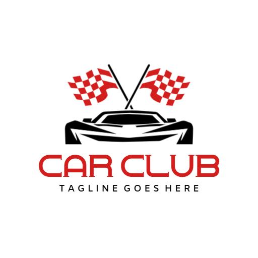 Dynamic Racing Car Design Representing Enthusiastic Car Club Logo Template