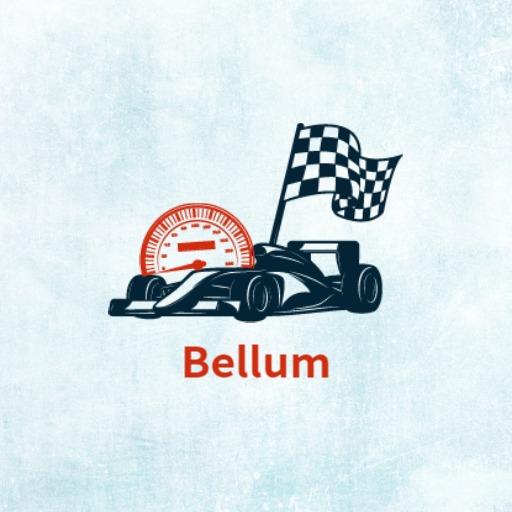 Dynamic Racing Car with Checkered Flag and Speedometer Logo Template
