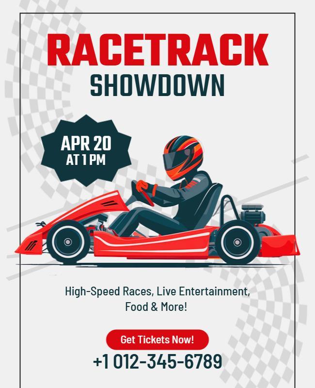 Dynamic Racing Kart Event Showdown Poster Template