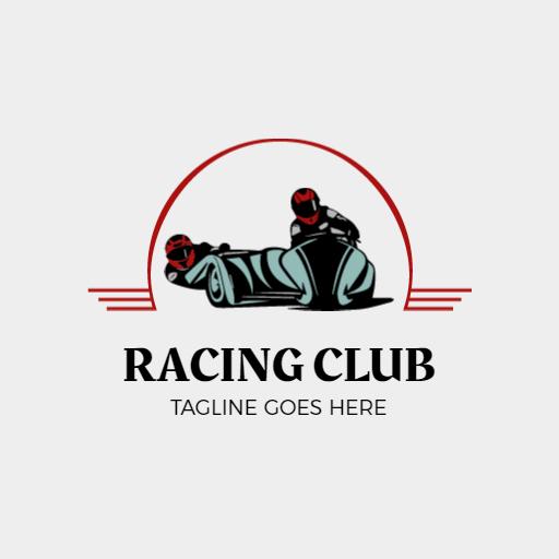 Dynamic Racing Scene Featuring Fast Action Sports Logo Template