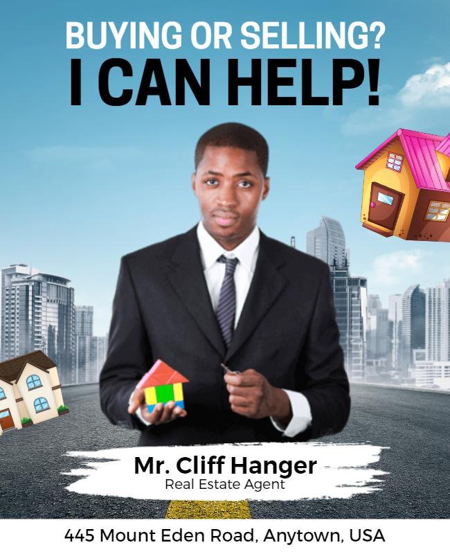 Dynamic Real Estate Assistance Promotion Poster Template