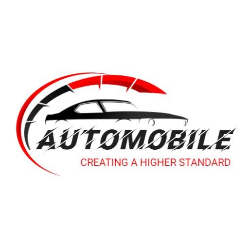 Dynamic Red and Black Automobile Design for Garage Logo Template