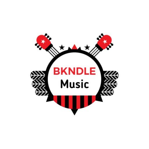 Dynamic Red and Black Band Featuring Guitar Elements Logo Template