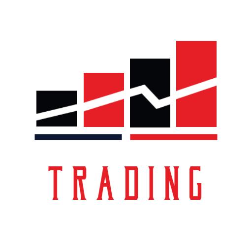 Dynamic Red and Black Chart Design for Trading Success Logo Template