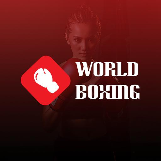 Dynamic Red and Black Design Featuring World Boxing Logo Template