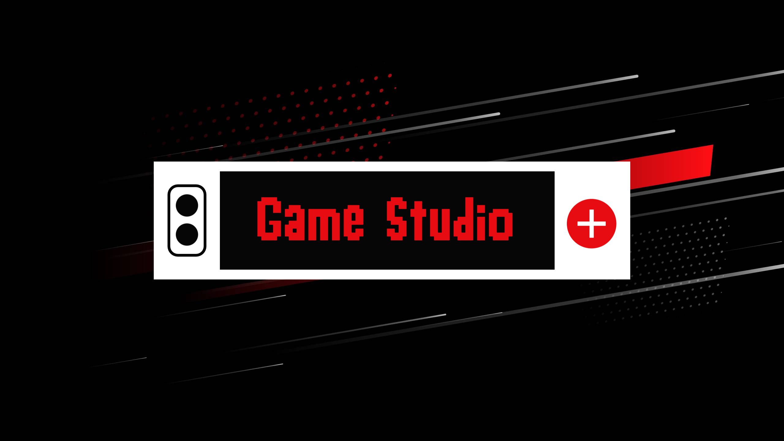 Dynamic Red and Black Design for Game Studio Banner Template