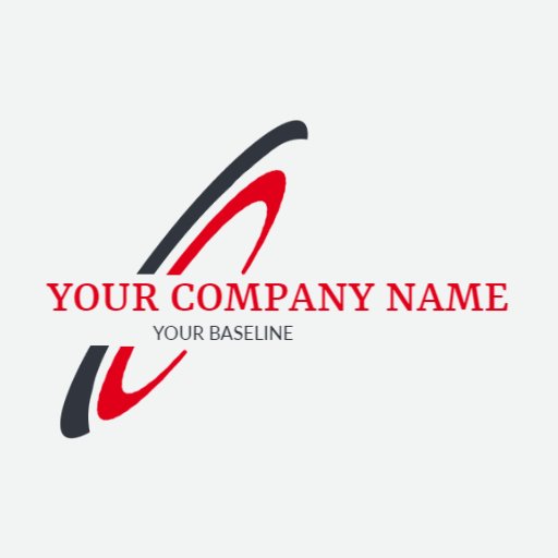 Dynamic Red and Black Design for Modern Company Logo Template
