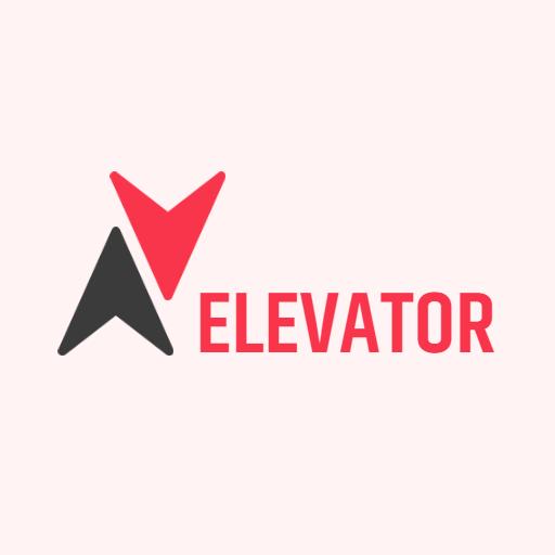 Dynamic Red and Black Elevation Symbolizing Elevator Logo Template