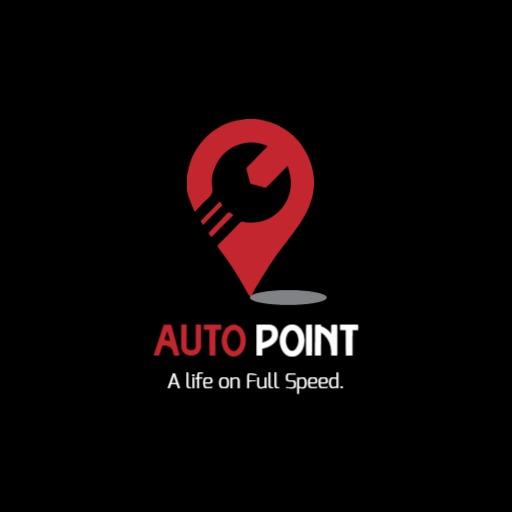 Dynamic Red and Black Garage Service Logo Highlighting Speed Logo Template