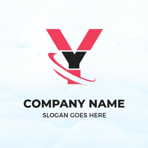 Dynamic Red and Black Y Letter Design for Modern Branding Logo Template