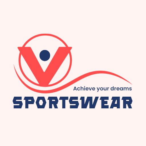 Dynamic Red and Blue Logo Inspiring Sportswear Enthusiasts Logo Template