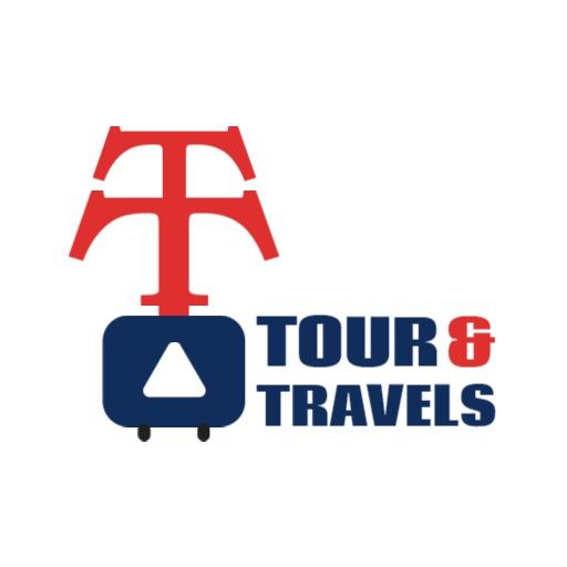 Dynamic Red and Blue Travel Agency Logo Design Logo Template