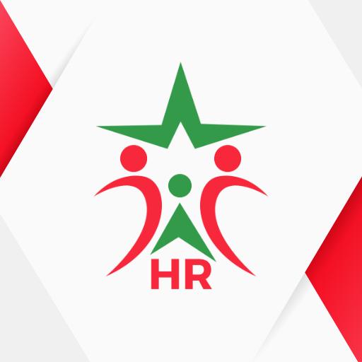 Dynamic Red and Green Team Collaboration in HR Logo Template