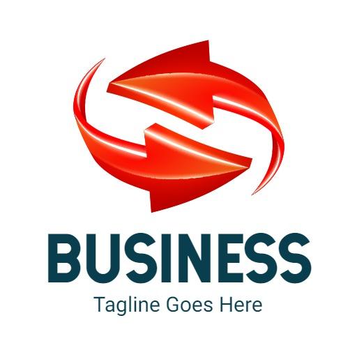 Dynamic Red and Orange Arrows Symbolizing Efficient Logistics Logo Template