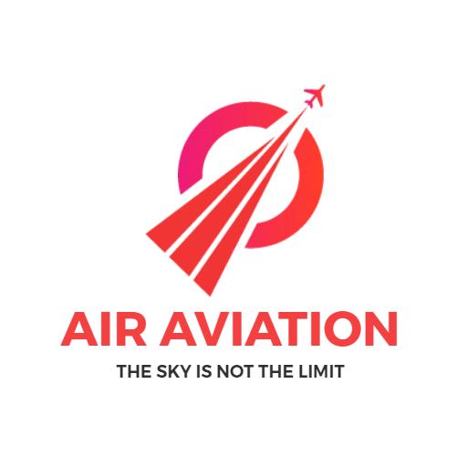 Dynamic Red and Pink Aviation Design Symbolizing Flight Logo Template