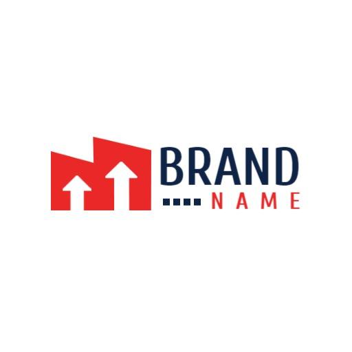 Dynamic Red and White Design Reflecting Business Management Logo Template