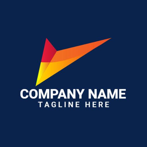 Dynamic Red and Yellow Arrow Design for Company Logo Template