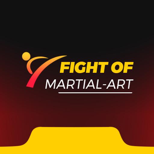 Dynamic Red and Yellow Design Celebrating Martial Art Logo Template