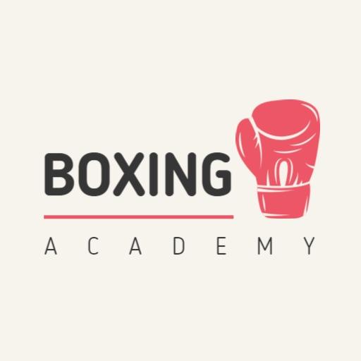 Dynamic Red Boxing Glove Design for Sports Academy Logo Template
