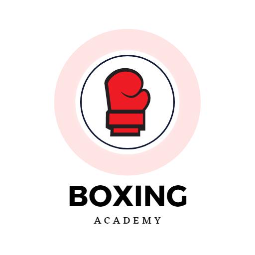 Dynamic Red Boxing Glove for Athletic Academy Logo Template