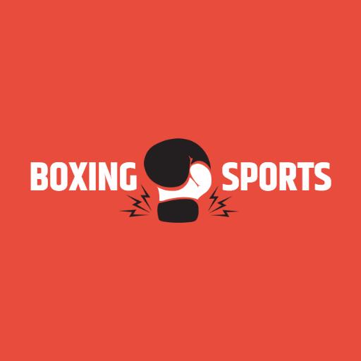Dynamic Red Boxing Glove Icon Representing Competitive Sports Logo Template