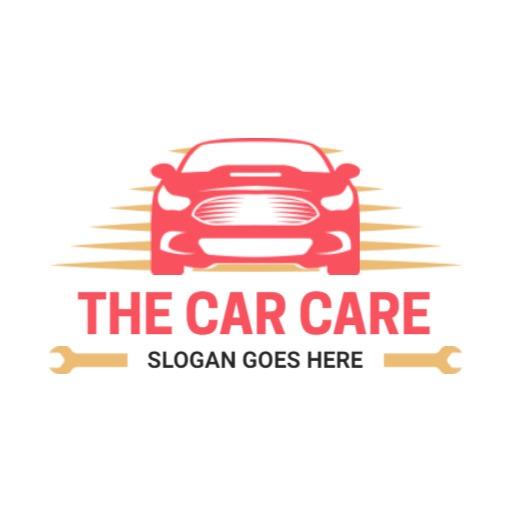Dynamic Red Car Design Emphasizing Garage Service Logo Template
