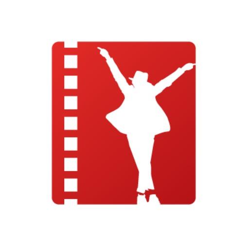Dynamic Red Dance Silhouette Showcasing Entertainment Logo Template