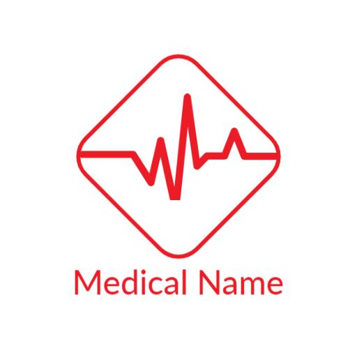 Dynamic Red Heartbeat Design for Professional Healthcare Logo Template