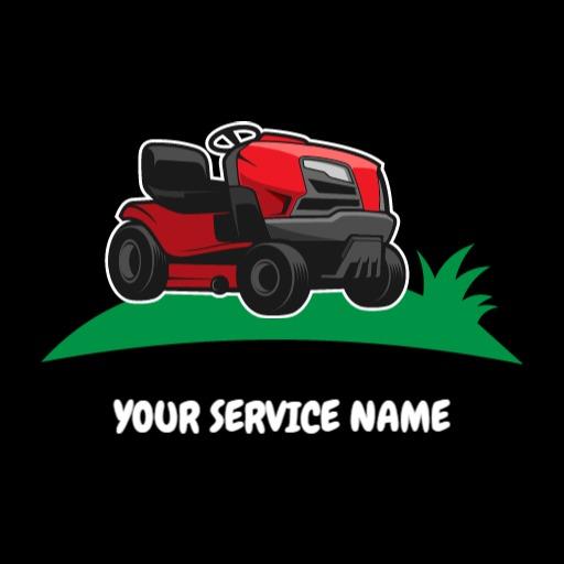 Dynamic Red Lawn Mower Enhancing Your Lawn Care Logo Template
