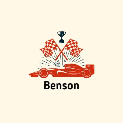 Dynamic Red Race Car with Winning Trophy and Flags Logo Template