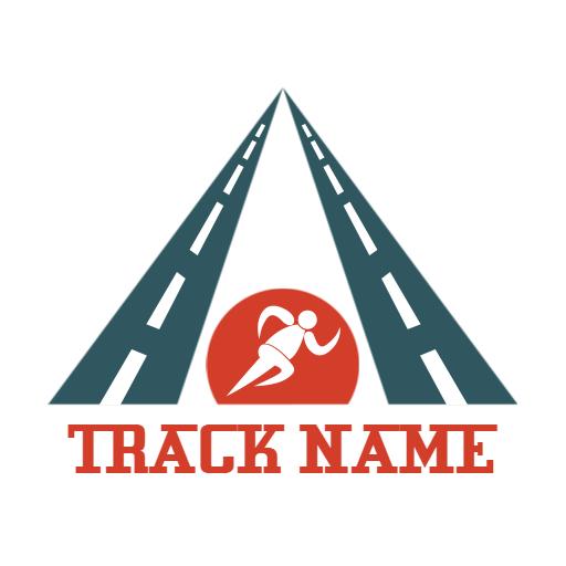 Dynamic Road Design Representing Competitive Track Events Logo Template