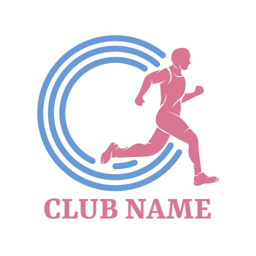 Dynamic Runner in Action Showcasing Track Sports Logo Template