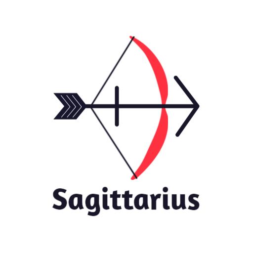 Dynamic Sagittarius Arrow Design Representing Zodiac Sign Logo Template