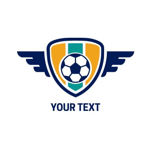 Dynamic Shield Design Featuring Football Elements Logo Template