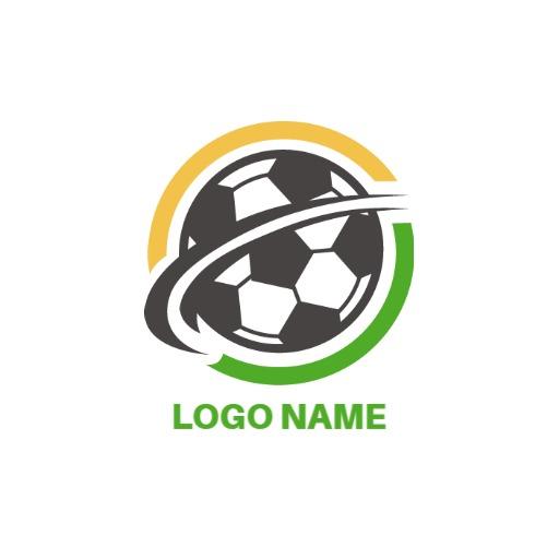 Dynamic Soccer Ball Design with Modern Motion Elements Logo Template