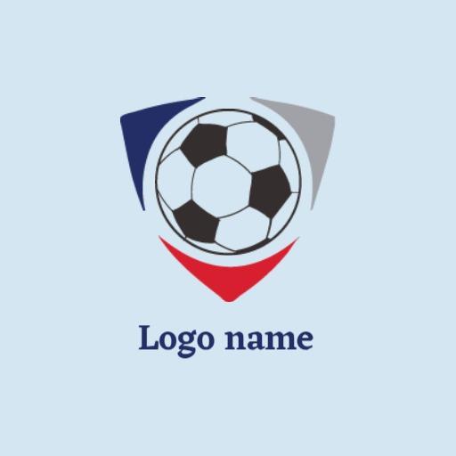 Dynamic Soccer Ball Design with Shield Elements Football Logo Template