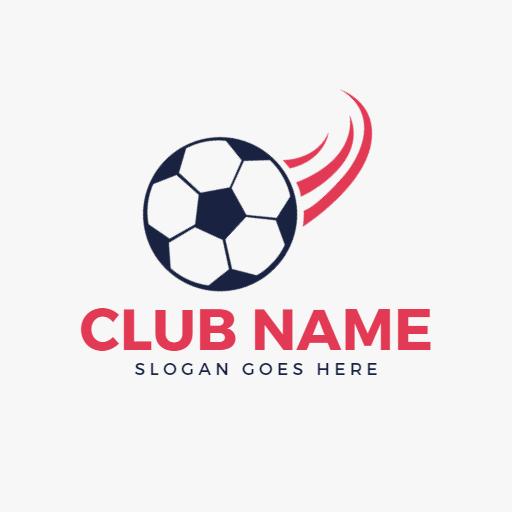 Dynamic Soccer Ball in Motion Representing Team Spirit Logo Template