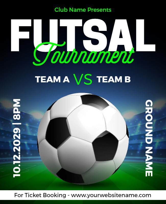 Dynamic Soccer Futsal Tournament Match Flyer Template