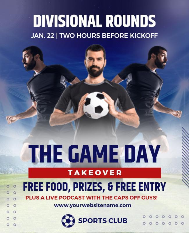 Dynamic Soccer Game Day Takeover Celebration Poster Template