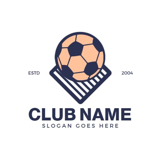Dynamic Soccer Logo Featuring Ball and Club Elements Logo Template