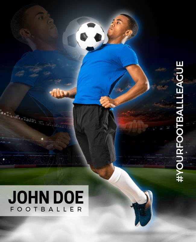 Dynamic Soccer Player Action Photography Poster Template