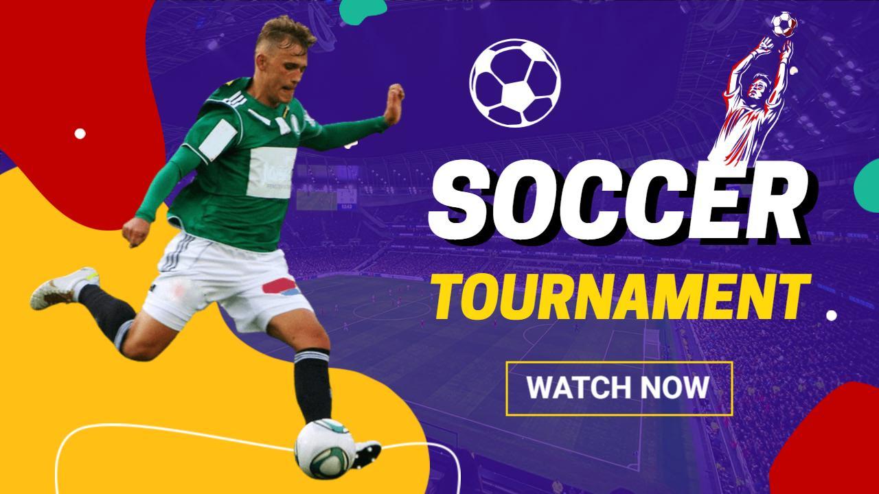 Dynamic Soccer Tournament Action YouTube Thumbnail Template