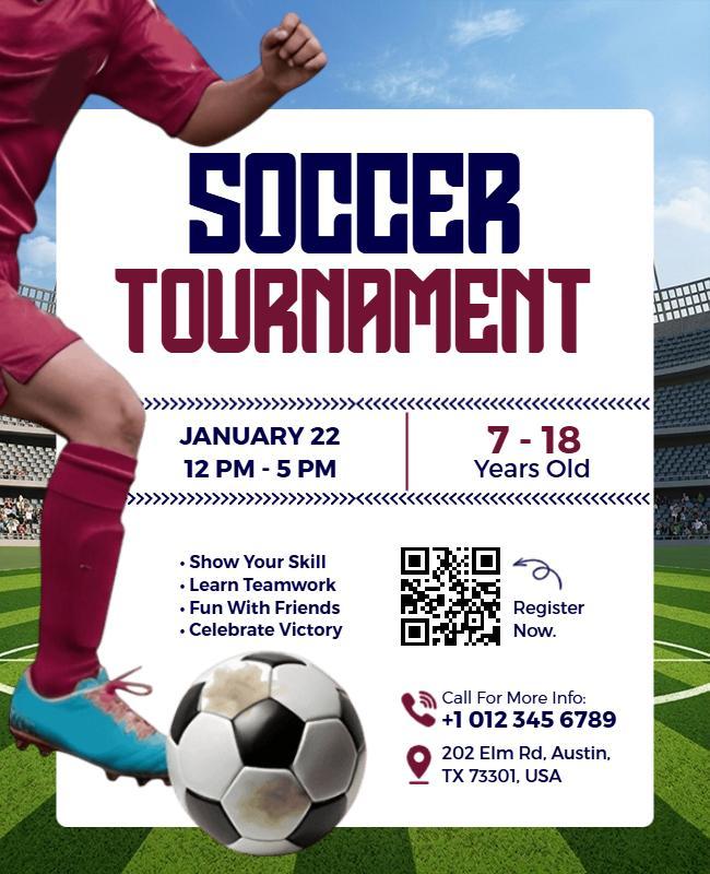 Dynamic Soccer Tournament Challenge Event Flyer Template