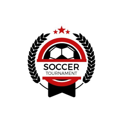 Dynamic Soccer Tournament Design Featuring Bold Colors Logo Template