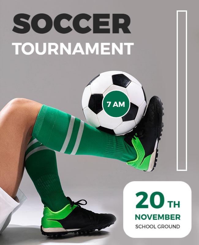 Dynamic Soccer Tournament Event Announcement Poster Template