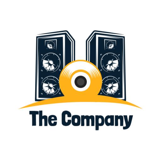 Dynamic Sound System Featuring Powerful Speakers Logo Template