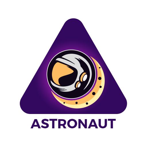 Dynamic Space Exploration Featuring Astronaut Theme Logo Template